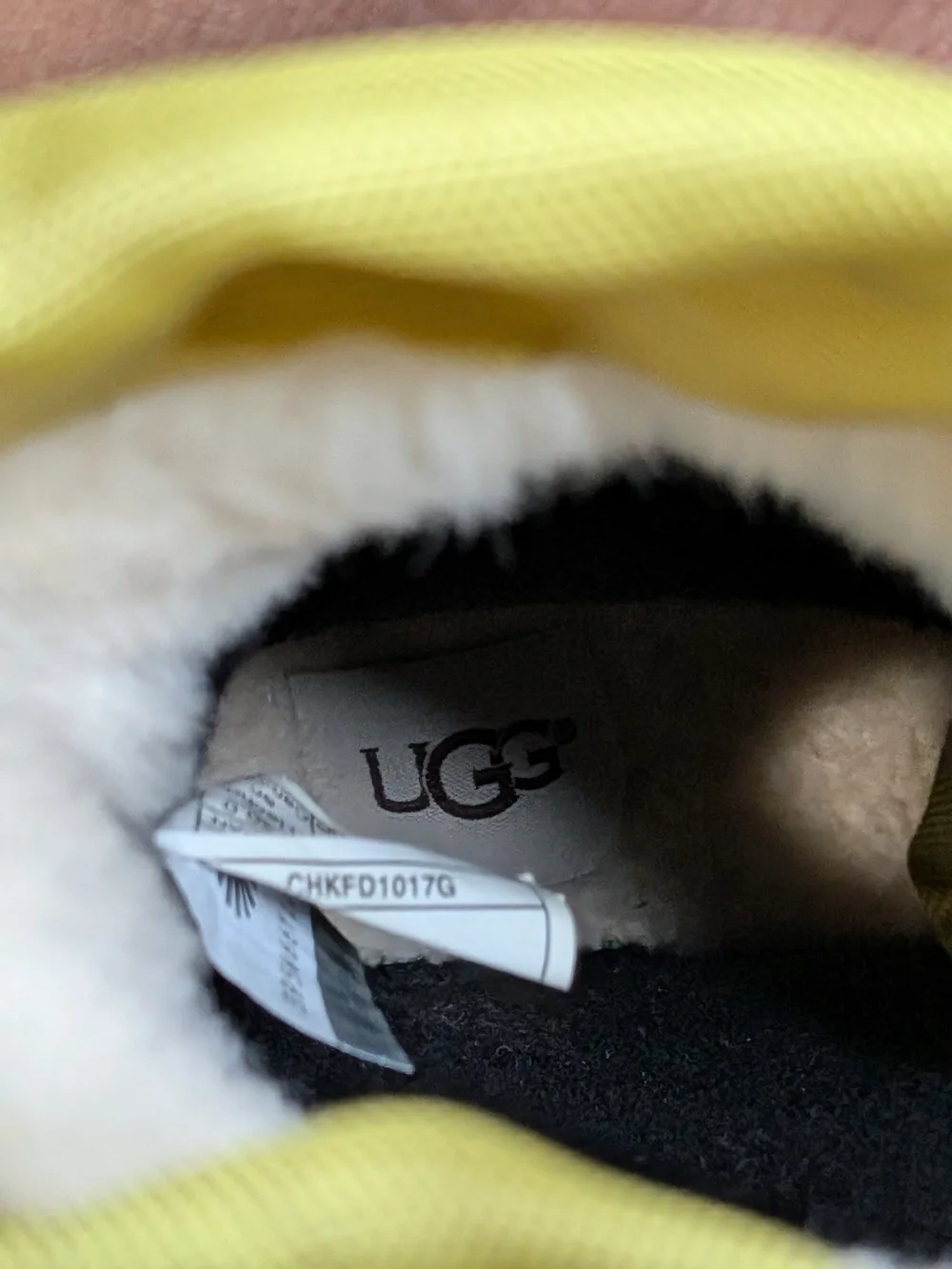 UGG Kids Black and Yellow Snow Boots Size 1